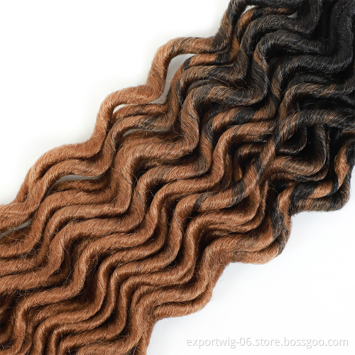 Faux Locs Curly Crochet Braid Hair Extensions Dreadlock Synthetic Braid Curly Braiding Extensions Faux Hair Locs